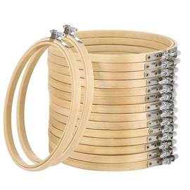 16 Pack 4 Inch Mini Bamboo Circle, Embroidery Hoop, Cross Stitch Hoop Ring for DIY Crafts, Handy Sewing