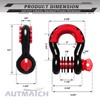 AUTMATCH D Ring Shackle 3/4" Shackles (2 Pack) 41,887Ibs Break