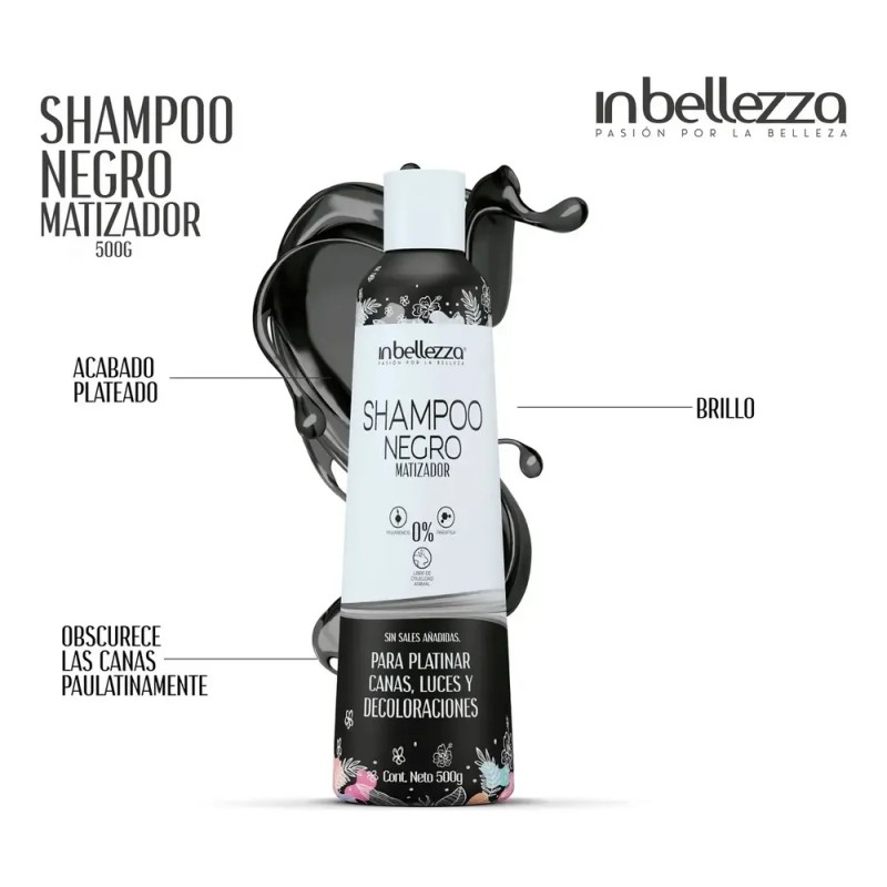 Shampoo Matizador Negro In Bellezza 500g