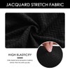 EVOLLER Waterproof Bar Stool Covers Rectangle 2 Pack Black Jacquard