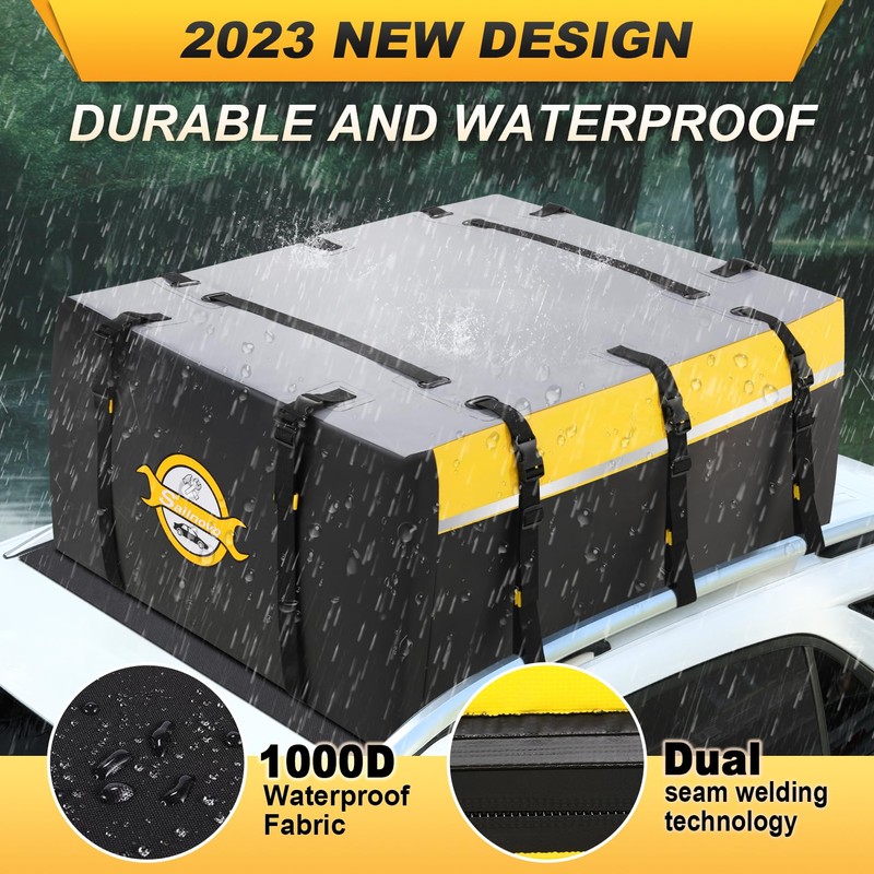 Sailnovo Car Rooftop Cargo Carrier Bag 20 Cubic, PVC Vehicle