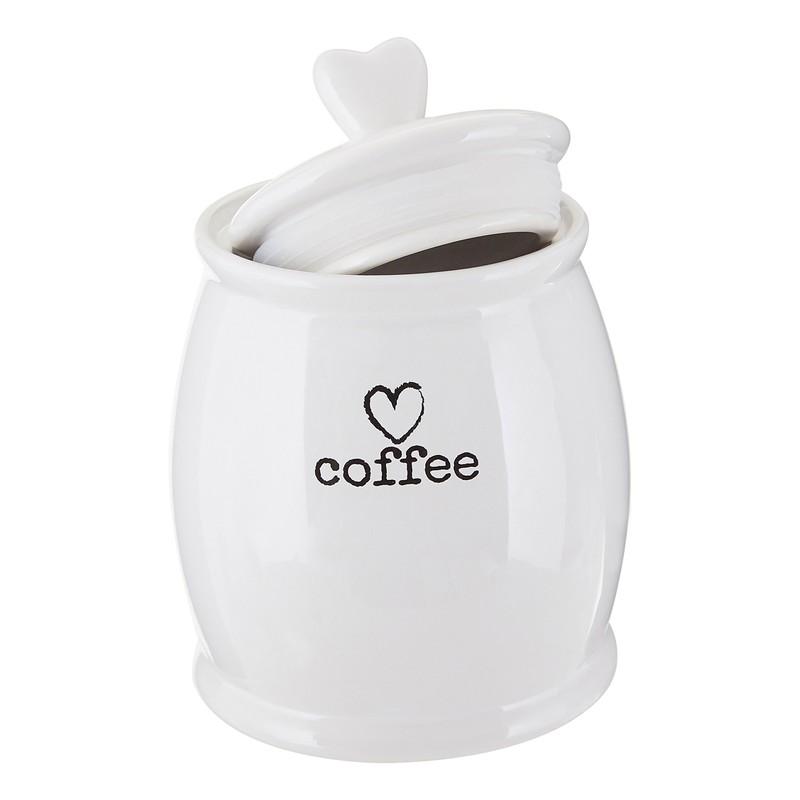 Premier Housewares Charm Coffee Canister, White