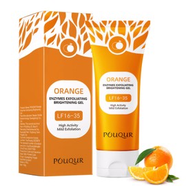 Natürliches Orange Peeling Gel, Orange Enzym Peeling Gel, mit natürlichem Orangenextrakt, Entfernt abgestorbene Hautzellen, verbessert Hauttextur & verleiht natürlichen Glow,100 g