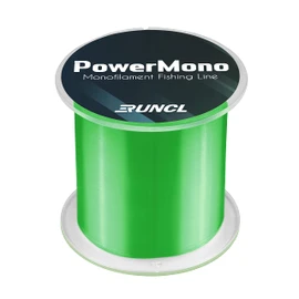 RUNCL PowerMono - Línea de pesca monofilamento – Máxima fuerza, amortiguador, suspensión en agua, apto para nudos, línea de pesca overol (verde, 10 libras (4.5 kgs), 1000 yardas)