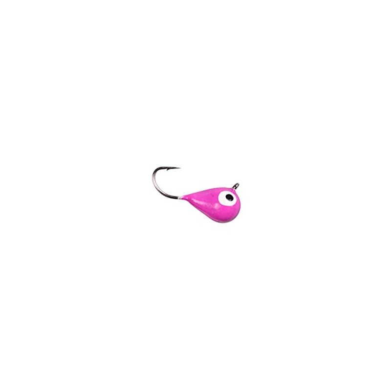 Lunkerhunt Tungsten Micro Tear Drop - Fluorescent Pink Glow