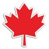 2 x 10cm Maple Leaf Vinyl Stickers - Canada Travel