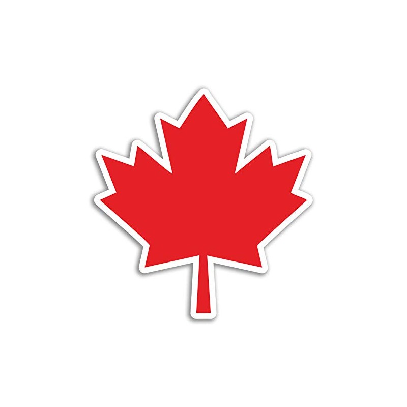 2 x 10cm Maple Leaf Vinyl Stickers - Canada Travel