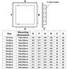 250x300mm Black Front Access Inspection Panel Plastic Concealed Wall Hatch