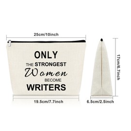 Writer Appreciation Gift for Women Makeup Bag Write Lovers Gift Writing Gift for Writers Cosmetic Bag Novelist Gift Thank You Gift for Author Birthday Retirement Christmas Gifts Cosmetic Travel Pouch