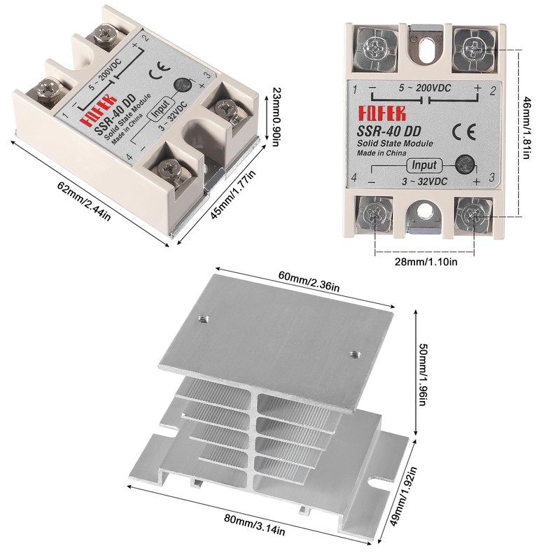 SSR-40DD Solid State Relay 40A DC to DC Input 3-32V