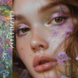 ecofavor Chameleon Eyeshadow Palette - Gold & Purple Dual-Pigment Pressed Powder with Multichrome Effect | Metallic Finish, High Pigment, Color-Shifting for Bold Glam Looks, Shimmering Eyeshadow #21