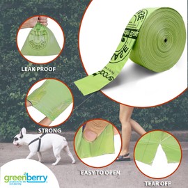 Greenbone BioBase Unscented 300-Count Waste Bag Roll in Box Dispenser