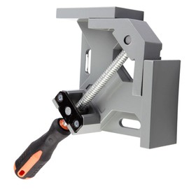 LALAFINA 1PC Multi Function Right Angle Clamp Durable Woodworking Fixation Tool with Skid Handle for Framing Drilling Dowel Jointing and Cabinet Installation Grey