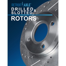 Detroit Axle - 294mm Front Drilled & Slotted Brake Rotors Replacement for 2007-2015 Mini Cooper - 2pc Set