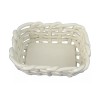 Capodimonte 9" Inch Spaghetti Style Ceramic Rectangular Basket