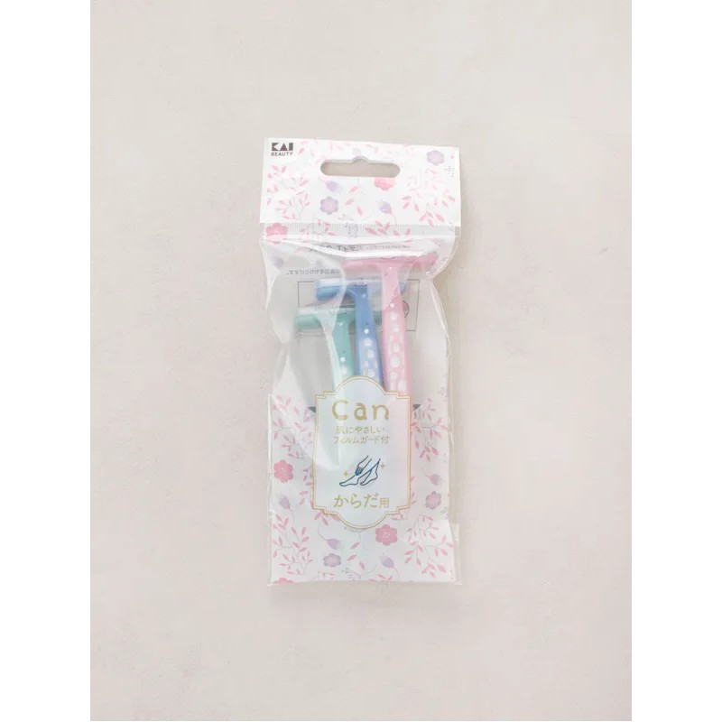 DAISO Kaijirushi Women's CAN Body Razor 3-Pack
