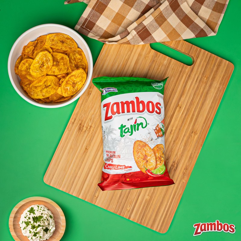Zambos Plantain Chips with Tajín Seasoning, 2.29 oz (Pack of