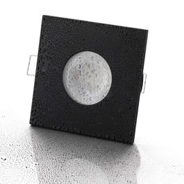 lambado® LED Spotlights for Bathroom IP65 in Black - Modern Ceiling Spotlight / Recessed Spotlight for Outdoor Use Including 230 V 5 W GU10 Spotlight Warm White - Bright and Economical