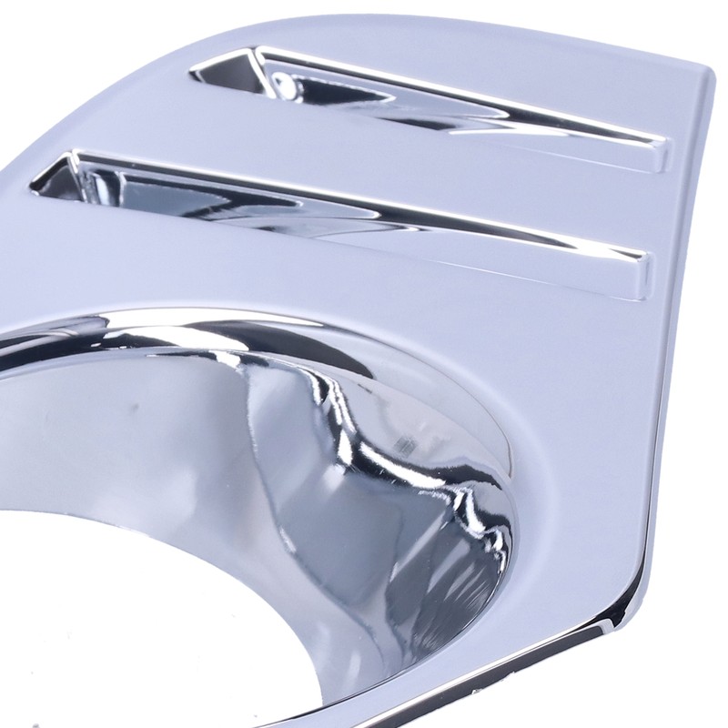 Pair Chrome Front Fog Light Cover Lamp Trims Paste Mounting