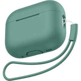 Alomia Funda de Silicona para AirPods Pro 2. Estuche Modelo Diseño 2023. Funda de Silicona a Prueba de Golpes. Airpods Pro 2 Gen Case. (Verde Pino)
