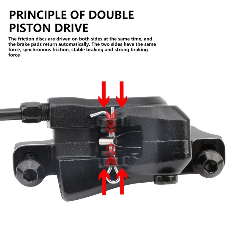 Hydraulic Disc Brake Set, Aluminium Alloy Front and Rear Caliper