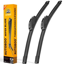 AUTOBOO 24" and 19" Windshield Wipers Blades (Pack Of 2),OEM Quality Premium All-Seasons Wiper blades,Stable and Quiet Armor wiper blades