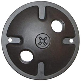 Satco 60-676 2-Light Die Cast Mounting Plate; Dark Gray