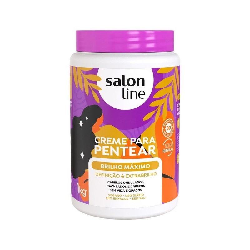 Linha Tratamento (Creme Para Pentear) Salon Line - Brilho Maximo