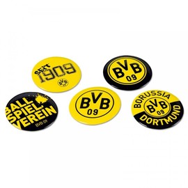 Borussia Dortmund BVB Button (Set of 5), Multi-Colour, One Size