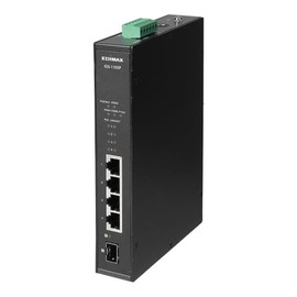 Edimax IGS-1105P Industrial 5-Port Gigabit PoE+ DIN Rail Switch with 1 SFP Port
