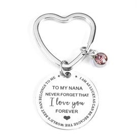Nana Gifts Keychain from Grandkids to Nanny Birthday Mother's Day Gifts for Grandma Grandmother Xmas Gift for Nana from Grandchildren