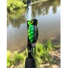Arbogast Hula Popper Topwater Fishing Lure, White/Red Head, G770 (1