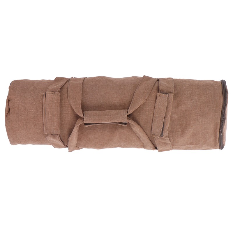Adjustable Fitness Sandbags Canvas WeightBearing Training Bag for Garden Training(Khaki
