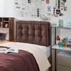 Rainha - Ultra Thick Tufted College Headboard - Dark Brown