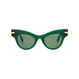Bottega Veneta Cat Eye Sunglasses Green Green Green Luxury Eyewear Made In Japan Acetate Frame Designer Fashion for Everyday Luxury