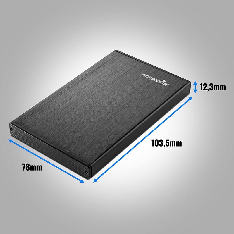 Poppstar SE50 UASP USB 3.0 Hard Drive Enclosure