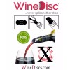 WineDisc 6 individually wrapped colorfully printed flexible Wine Disc pourers