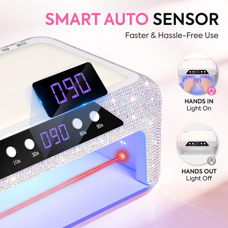 UV LED Nail Lamp, 120W UV Light for Gel Nails