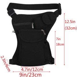 Riñonera de senderismo con pierna caída, bolsa táctica de cintura para ciclismo, camping, Negro -, Tala Única, Ciclismo