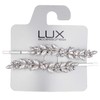 LUX ACCESSORIES Silver White Beaded Pearl Clear Crystal Rhinestones Set