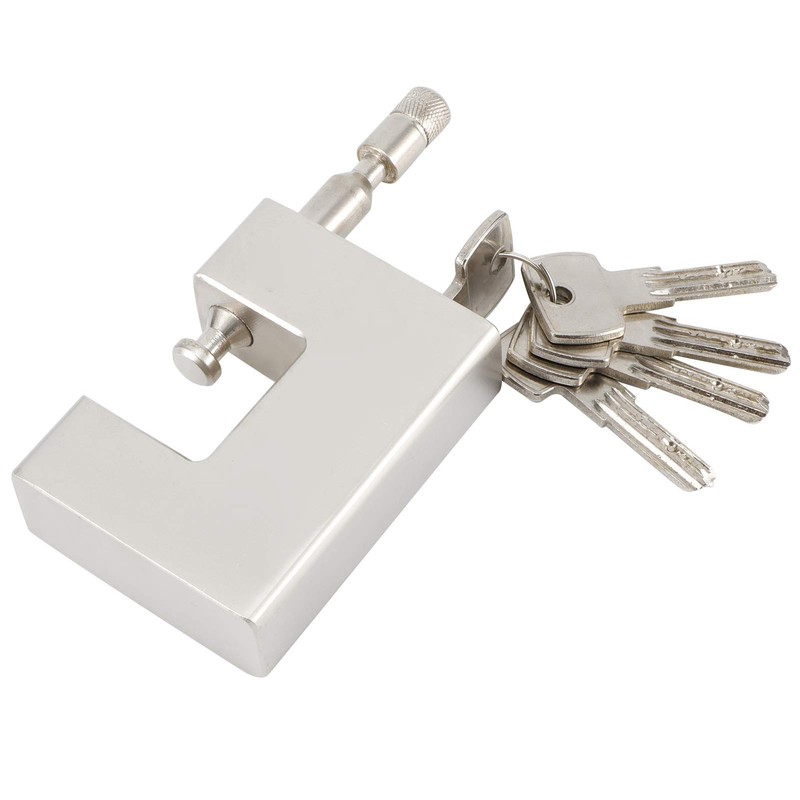 , High Security Padlock Rectangular Thick Shackle AntiTheft Iron D