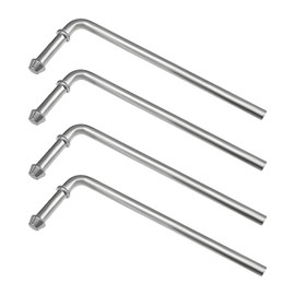 BWBWND 4 PCS 90° Bend Exhaust Hanger Rods, 3/8 x 7.6 Inch Bent Rod Universal Hanger Weld on Kit, Heavy Duty Galvanized Rods Weld Bracket Kit for Wide Range of Exhaust Pipes