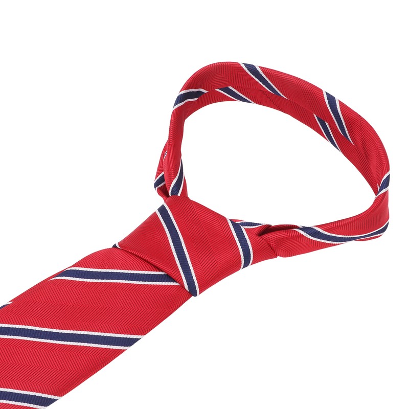 Mens Tie Classic Striped Polyester Yarn Easy Match Guarantees Durability