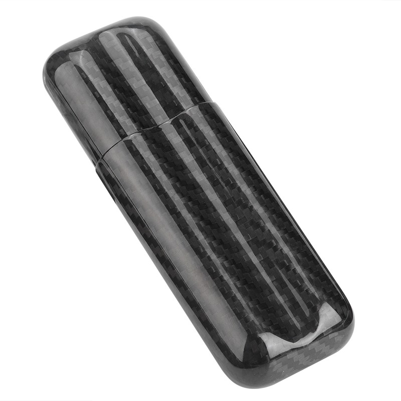 Carbon Fiber Cigar Holders Case Humidors 2 Tube Cigar Storage