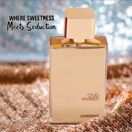 Viaan Krishna OUD AMBER AMEERAT luxurious 3.4 oz fragrance that combines opulent oud with hints of orange blossom and white musk and notes from black pepper, cardamon and coconut.