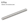 sourcing map 6Pcs M8 x 90mm Fully Threaded Rod 304