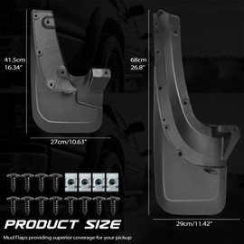 XUKEY 4PCS Mud Flaps for Toyota 4Runner Limited 2005-2009 and Toyota 4Runner SR5 2005-2009 Mud Guards Mudflaps Car Accessories Front and Rear Mudflap Replacement Kit