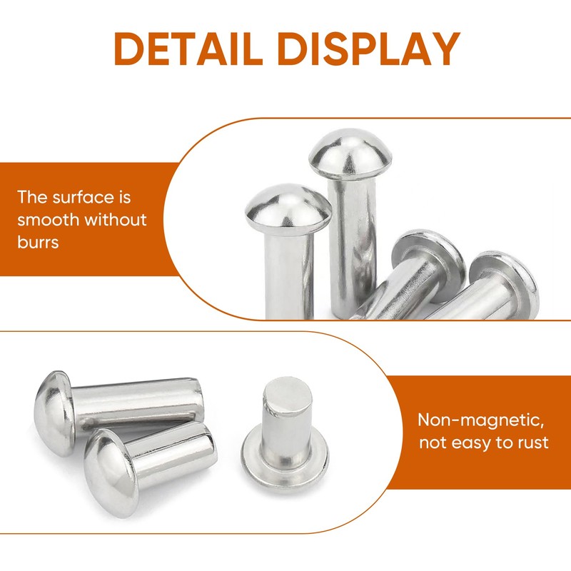 ALLCLEAN 1/4" Diameter X 3/8" Length Solid Aluminum Brazier Head