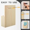 2-in-1 Wooden Wall Mount Pamphlet Holder - Hanging Display Stand