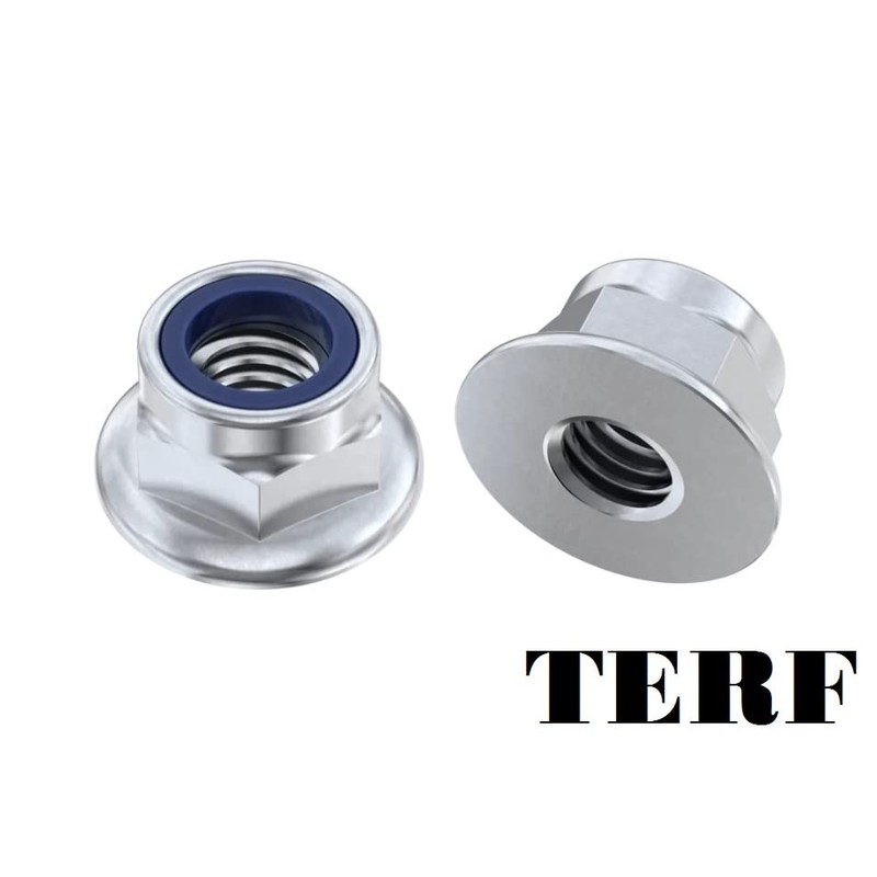 TERF® M8 Flanged Nylon Insert Self Locking Nut M8 (8mm)